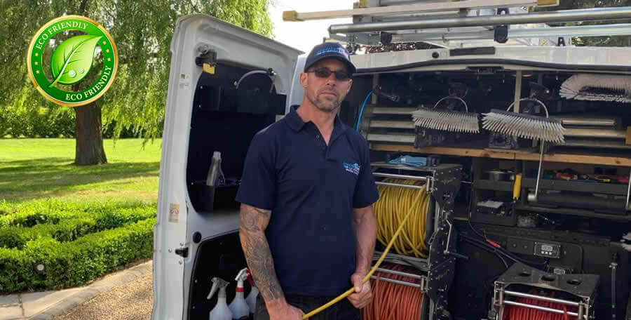 cleaning technician by Pure water window cleaning System image